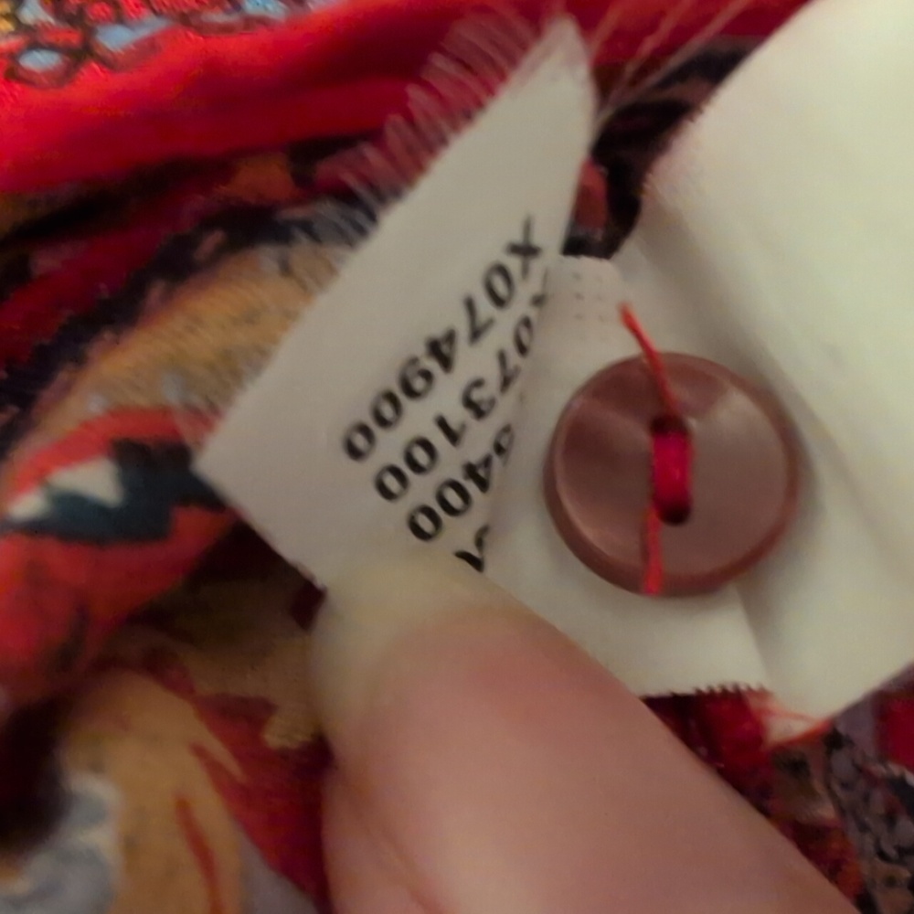 Lucky Brand Paisley Split Neck Blouse, 100% Modal - Picture 8 of 11